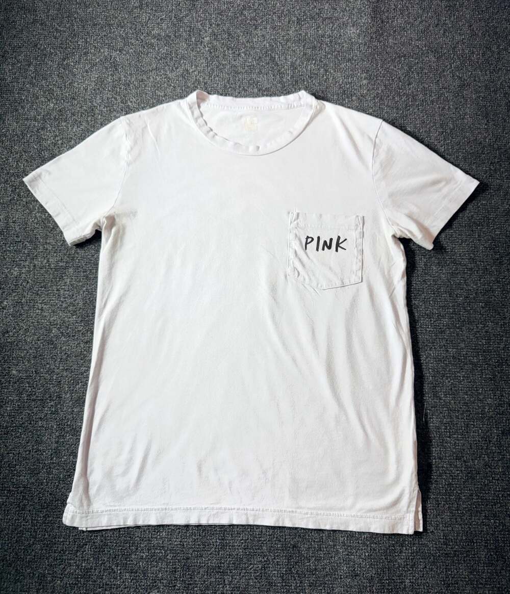 Victoria's Secret PINK  Pocket T-Shirt with Love Pink Back Graphic Size Small